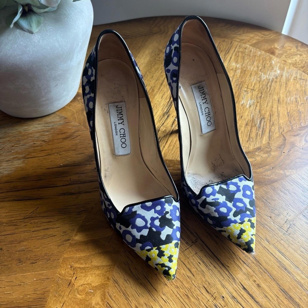 Jimmy Choo Multicolor Floral Print High Heel SlipOn‎ Pointed Toe Pumps Heels 36 - Picture 5 of 5